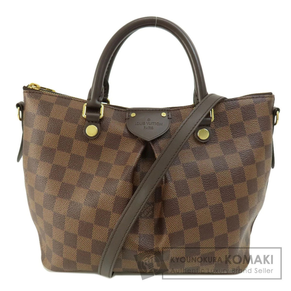 Louis Vuitton Siena Damier Ebene Brown Handbag Canvas